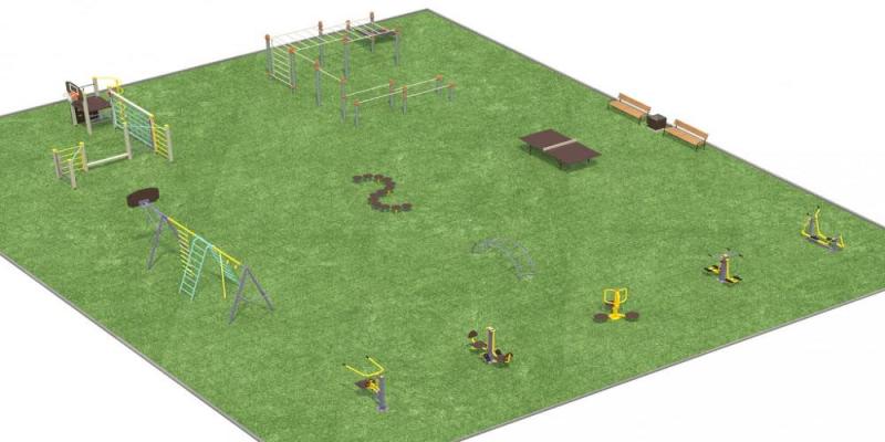 Дизайн проект спортплощадки разновозрастной  в Кемерове