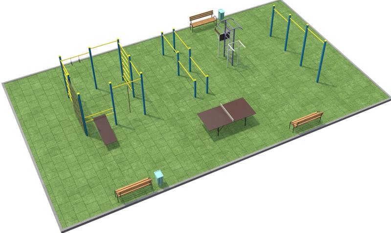 Проект спортплощадки 170 метров в Кемерове в Кемерове