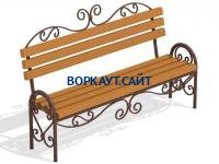 Лавочка кованная МАФ 1606 в Кемерове