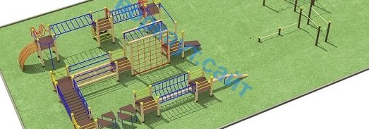 Проект спортплощадки с полосой препятствий в Кемерове