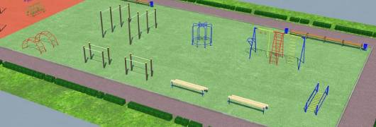 Проект детско-спортивной площадки для школы - детсада в Кемерове