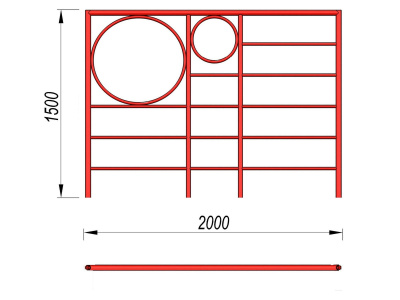 Шведская стенка с кольцами МАФ 3502 в Кемерове