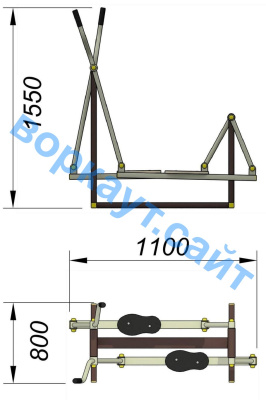 Уличный тренажер "Лыжник" УТ 008 в Кемерове