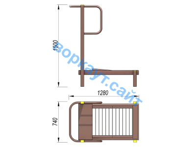 Уличный тренажер Беговая дорожка УТ 009 в Кемерове
