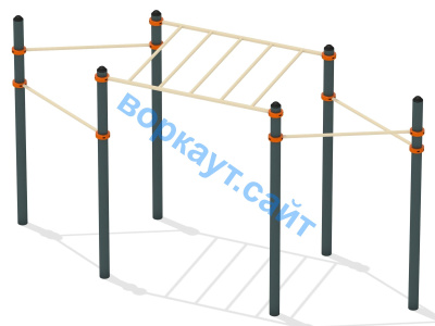 Турник разноуровневый с рукоходом ВС-26 в Кемерове