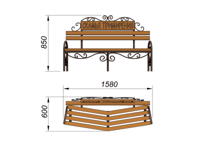 Скамья примирения МАФ 1610 в Кемерове