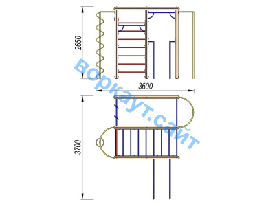 Детский спортивный комплекс Гимнастический ДСК 3107 в Кемерове