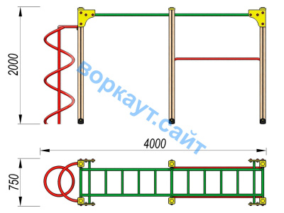 Детский спортивный комплекс ДСК 3104 в Кемерове