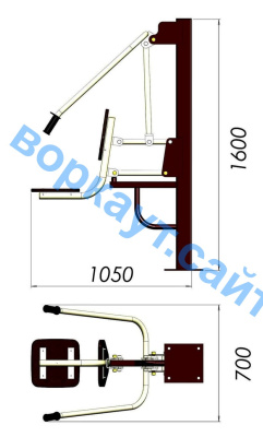 Уличный тренажер "Жим от груди" УТ 002 в Кемерове