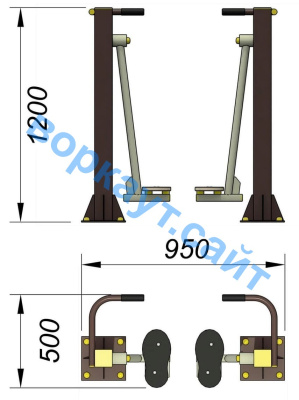 Уличный тренажер "Ходьба в пространстве" УТ 005 в Кемерове