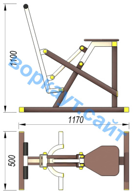 Уличный тренажер "Наездник " УТ 006 в Кемерове