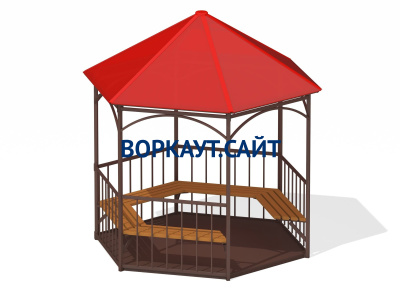 Беседка с лавками и полом МАФ 4122 в Кемерове