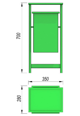 Урна с крышкой МАФ 1631 в Кемерове