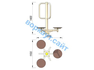 Уличный тренажер Орбита УТ 011 в Кемерове Уличный тренажер Орбита УТ 011 в Кемерове
