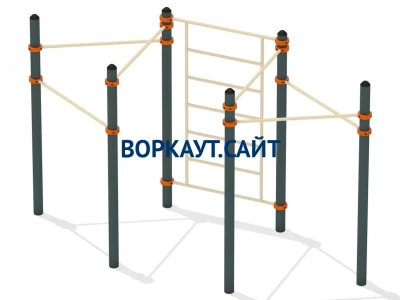 Воркаут турник разноуровневый с шведской стенкой ВС-25 в Кемерове