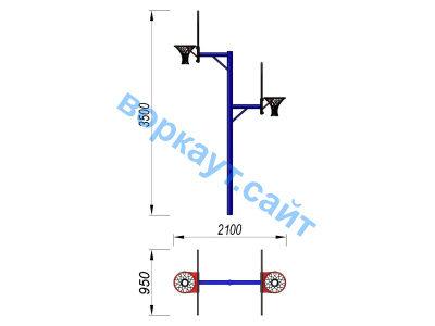 Баскетбольный щит двойной СИО 3511 в Кемерове