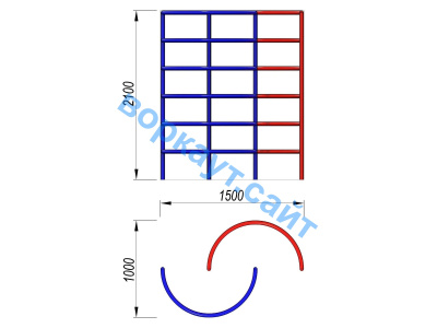 Шведская стенка полукруглая ДСК 3503 в Кемерове